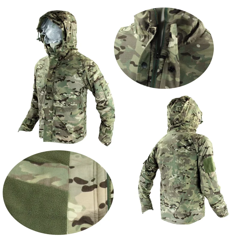 

Мужское зимнее тактическое охотничье утолщенное морозостойкое хлопковое пальто Slim Fit