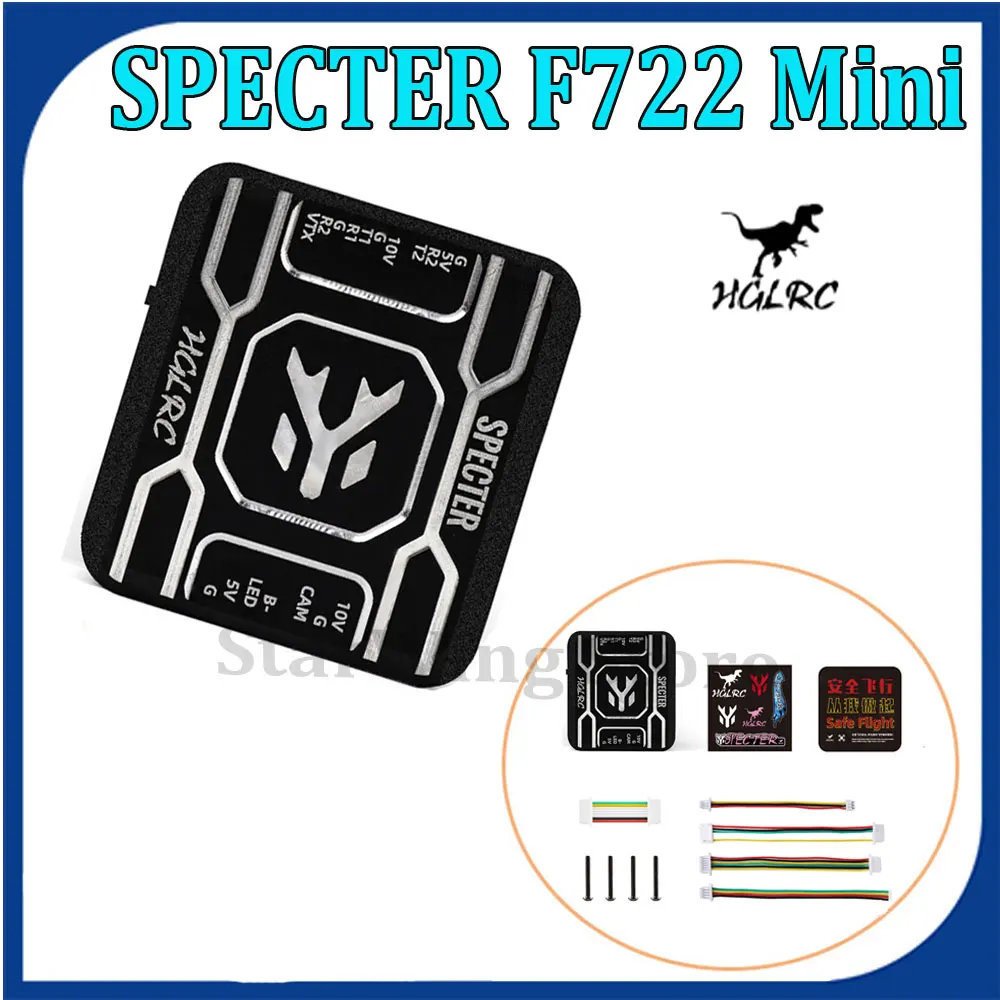 

HGLRC SPECTER F722 Mini Flight Controller MPU6000 OSD BARO 16MB DUAL BEC 20X20mm 2-6S for FPV Freestyle Drones