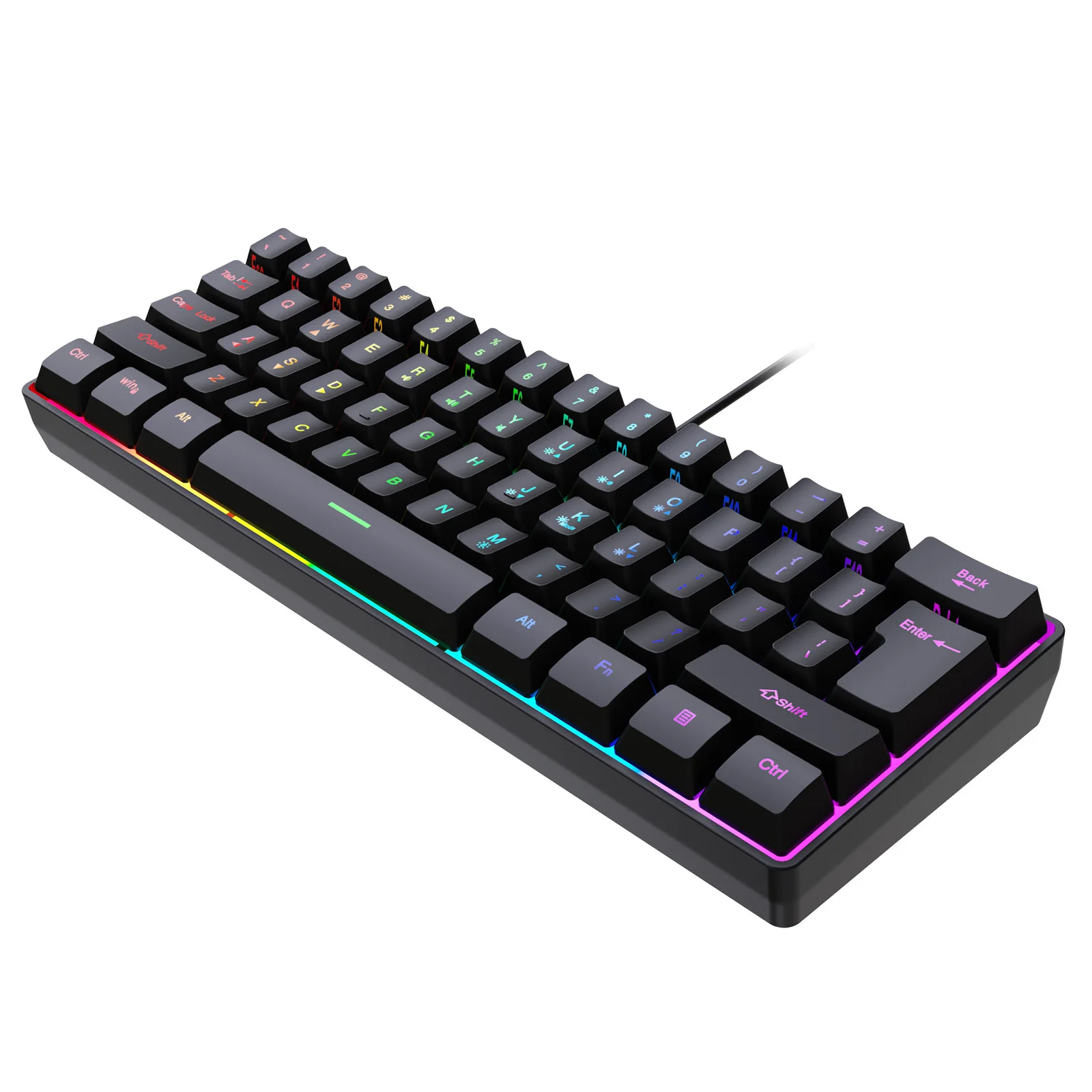 

Round 104 Keys English Standard Layout Keyboard USB Wired Gaming Computer Keyboard