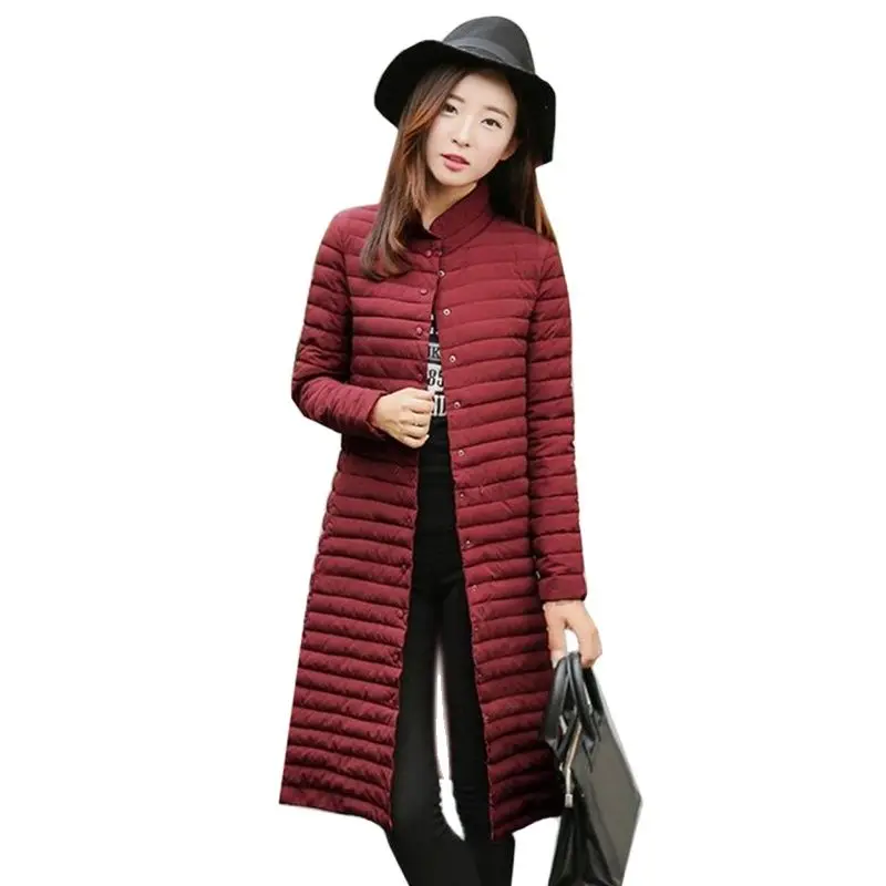 2024 Winter New Women Jacket Korea Solid Slim Parkas Long Coat Winter Warm Cotton Down Female Jacket Casual Tops 3XL