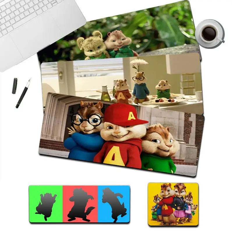 Disney Alvin And The Chipmunks Hot Sales gamer play mats Mousepad Size for large Edge Locking Gameing World of tanks CS GO