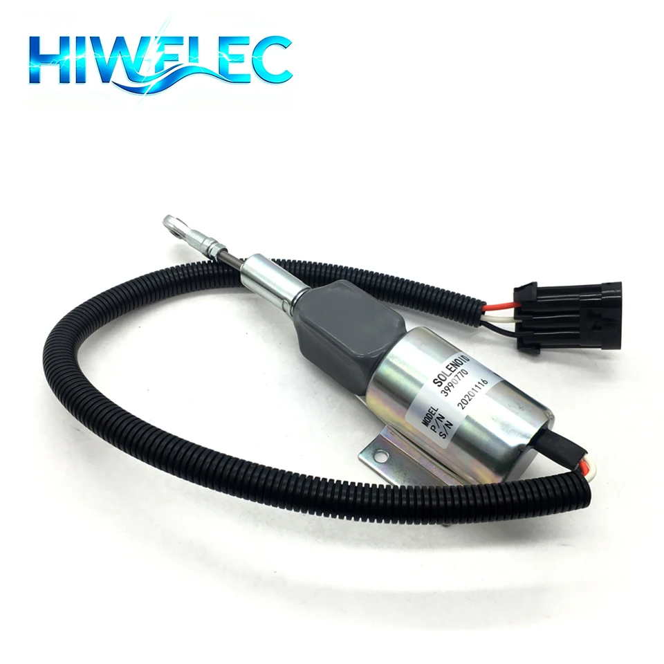 3990770 SA-4931-12 Stop Solenoid SA-4931-24 Fuel Shutdown Solenoid Valve 12V 24V For Cummins Engine