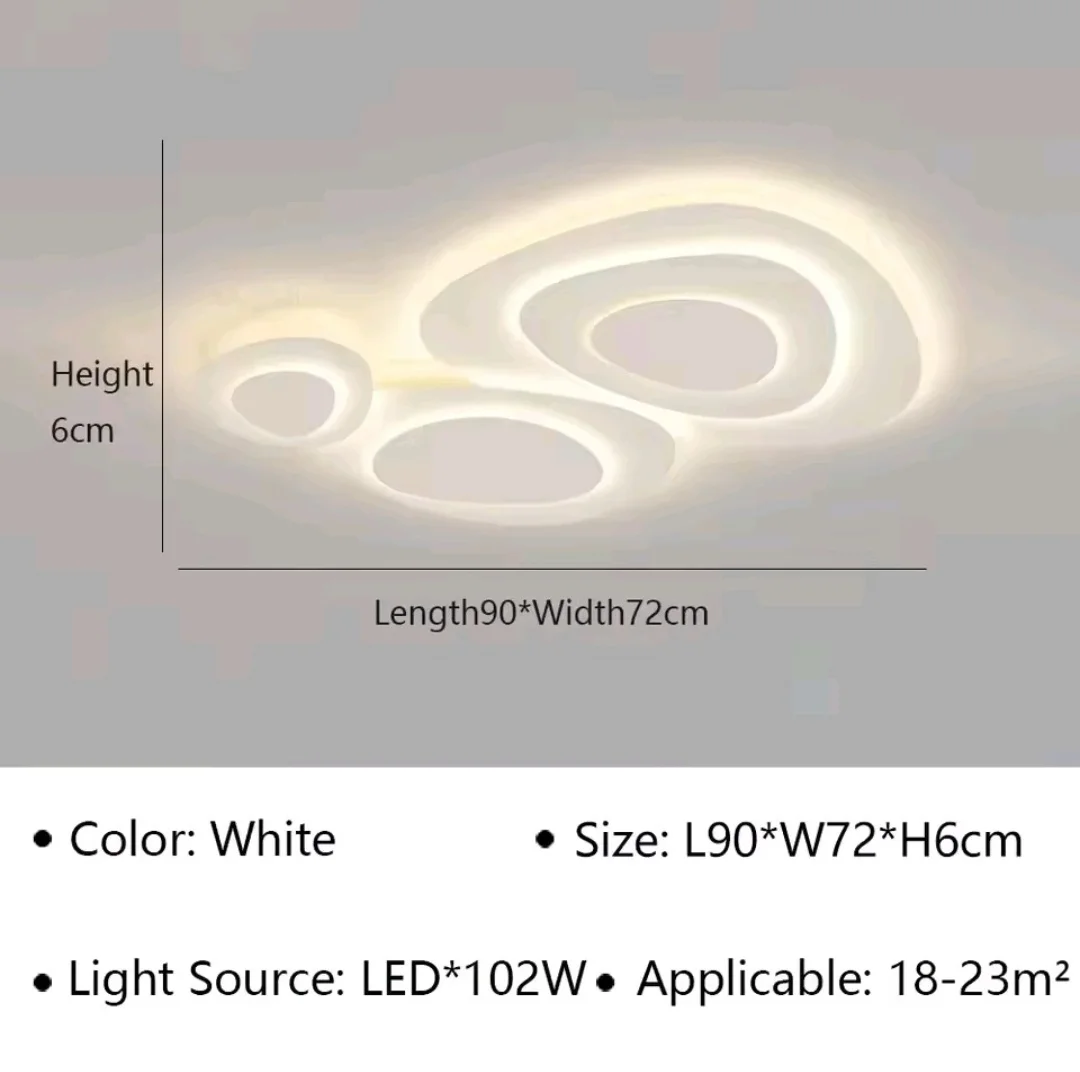 Scandinavische minimalistische woonkamer plafondlamp Moderne high-end rimpelverlichting voor tentoonstellingshal Home Decor Creatieve LED-verlichting - afbeelding 1