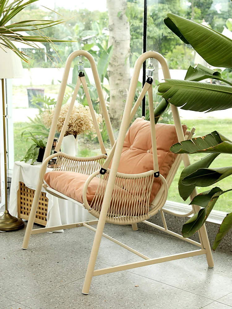 

Meiqi swing chair, balcony, single person indoor swing, rocking chair, villa swing, rocking chair, outdoor swing chair