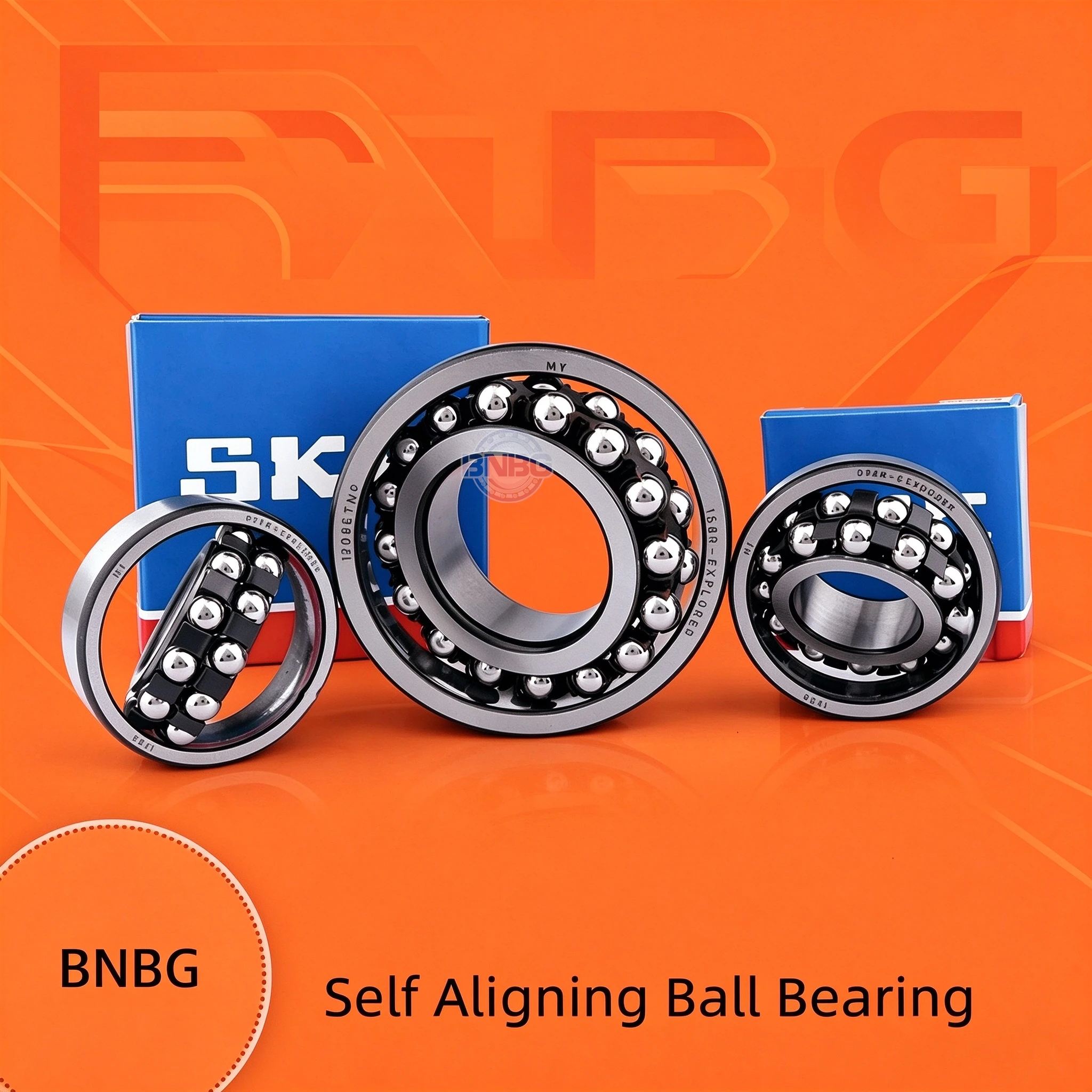 2PCS Self-Aligning Ball Bearing Double Row Sealed Low Noise Light Load Bearing 1200 1201 1202 1203 1204 1205 1206 1207 K ETN9