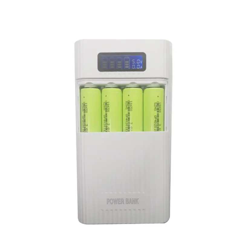 

B63B-18650 Power Box с ЖК-дисплеем, держатель для 4 аккумуляторов 18650, портативный блок питания для быстрой зарядки, Power Bank Box B