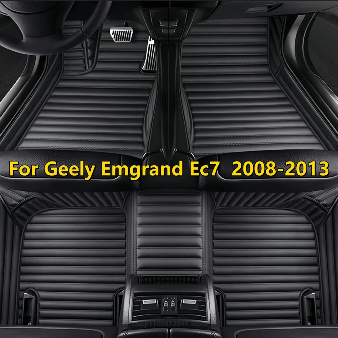 Custom Leather Car Floor Mat For Geely Emgrand Ec7 2008 2009 2010 2011 2012 2013 Waterproof Anti‑Dirt Auto Interior Carpets