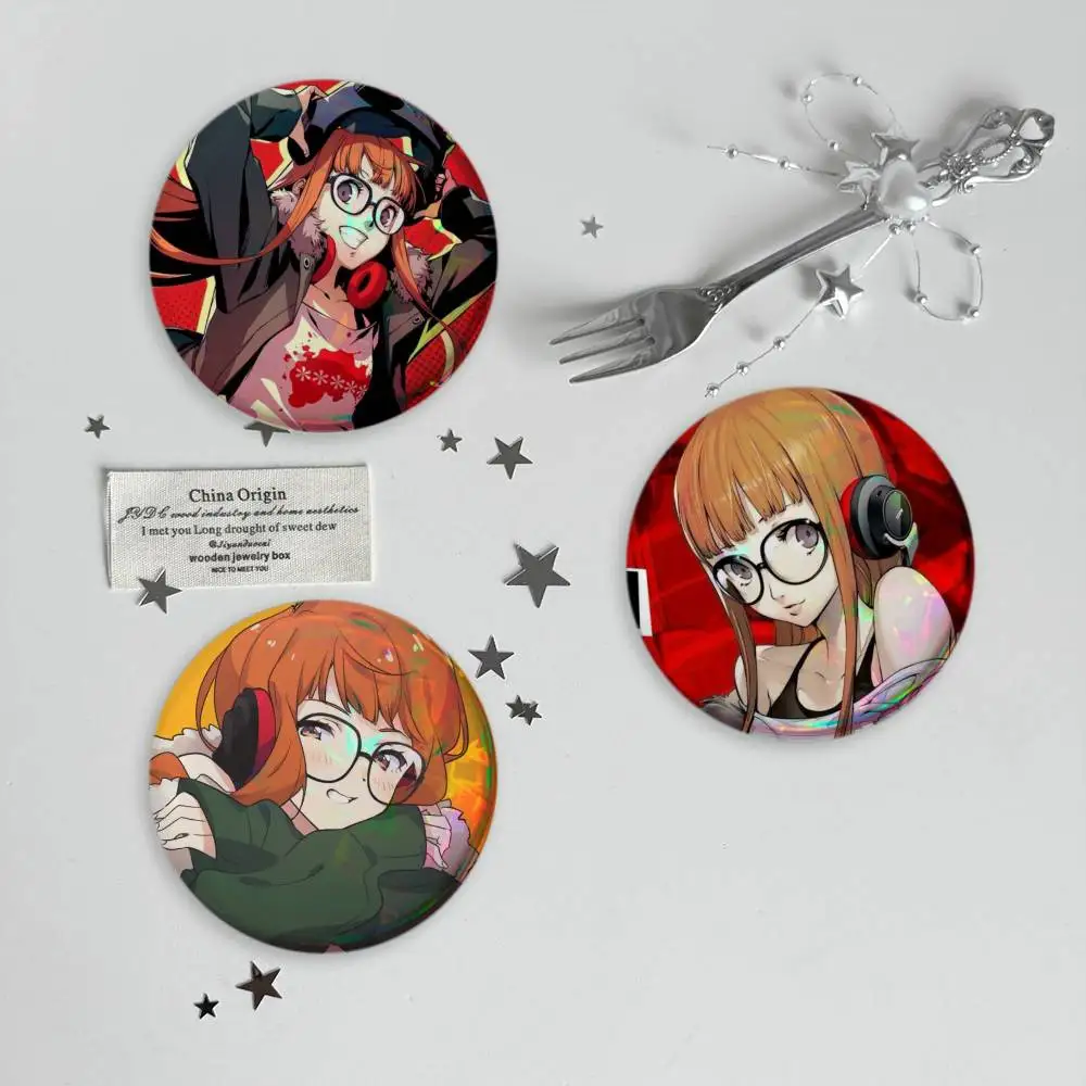 Persona 5 P5 Futaba Sakura Joker Brooches Cartoon Badge Pins Backpack Hat Accessories Friend Gift
