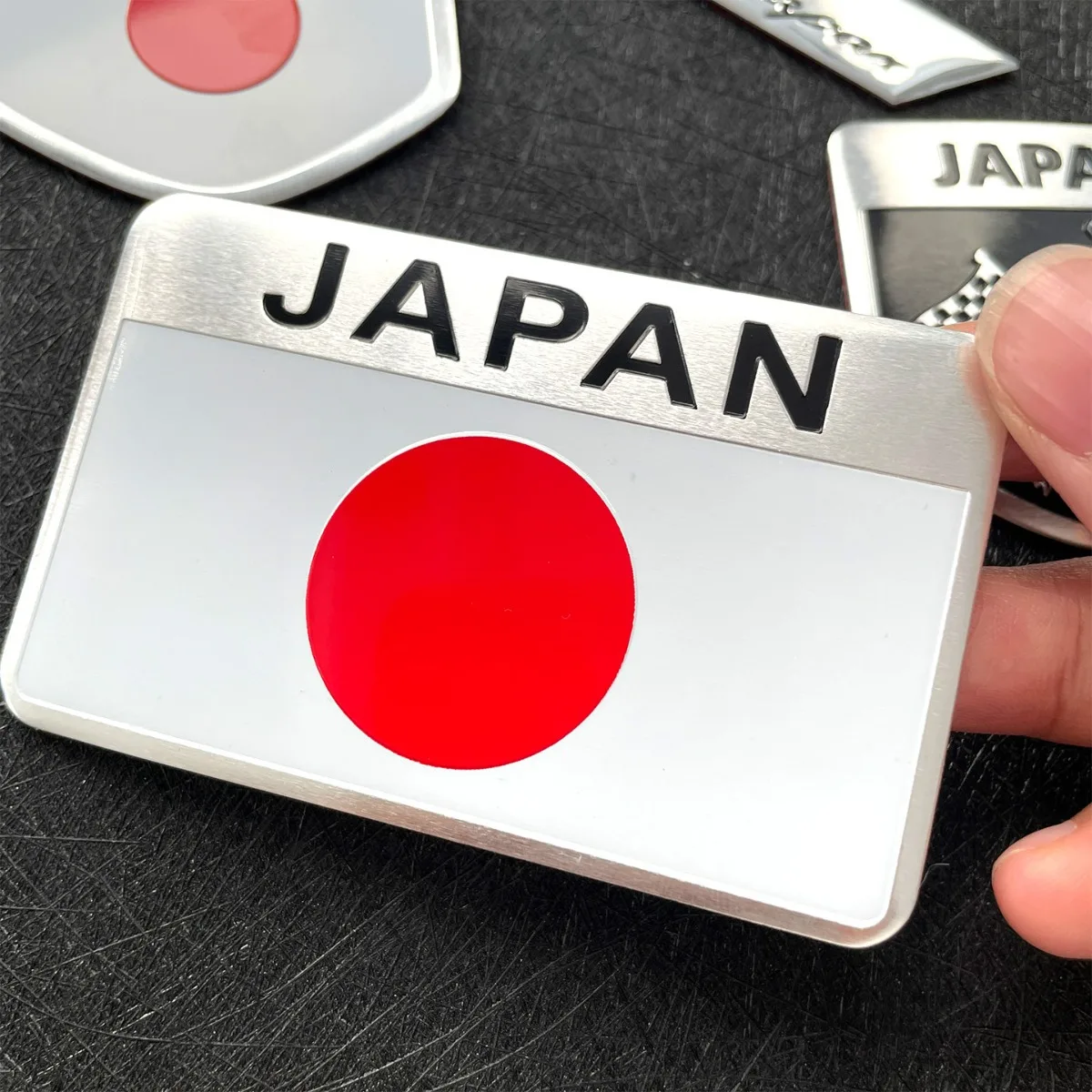 Japanese National Flag Shield Emblem Badge Car Truck Bumper Styling 3D Aluminum Decals Motor Body Fuel Tank Motorcycle Stickers