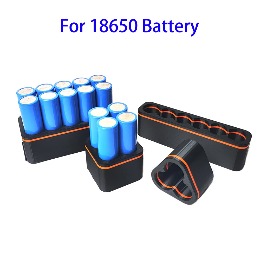 18650 Lithium Battery Fixed Bracket 3-10 Batteries Packs ABS Plastic Fixture Fast Spot Welding Single Row Double-sided Holder