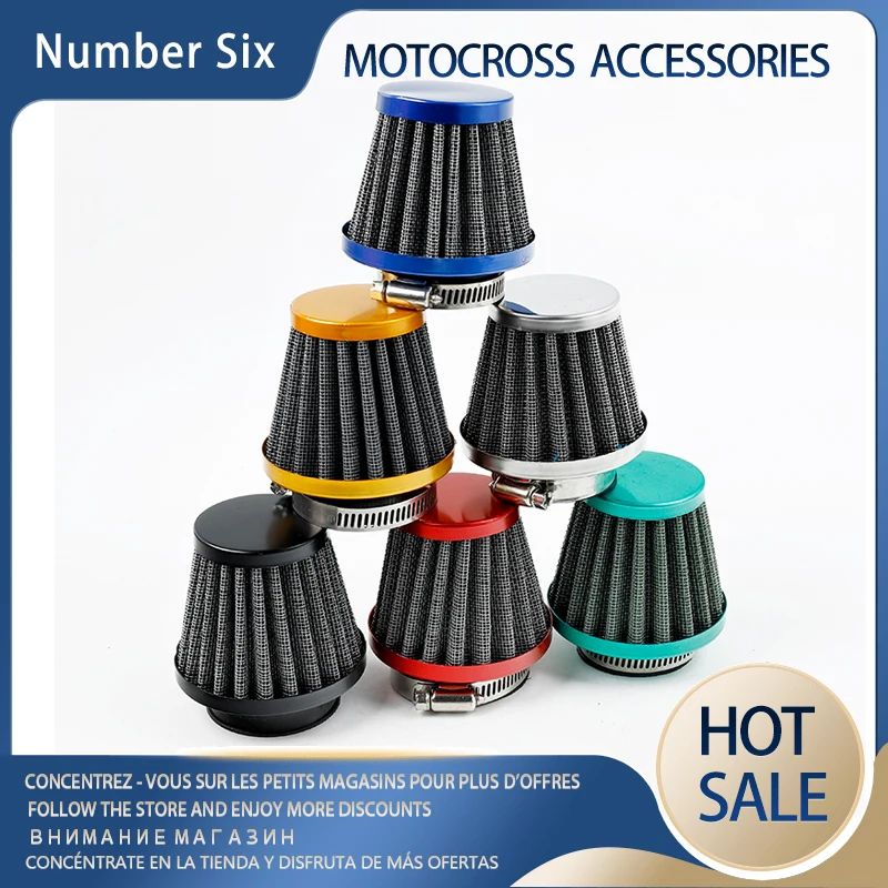 Hot Selling  General Purpose 35mm 38mm 42mm 45mm Motocross Air Foam Filter Motorcycle Accessories 6 Colors