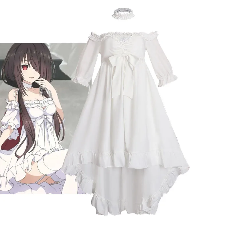

DATE A LIVE Tokisaki Kurumi Косплей Костюм Третий Эльф Кошмар Ночная Рубашка Аниме Игры Косплей Одевание Хэллоуина Вечеринка