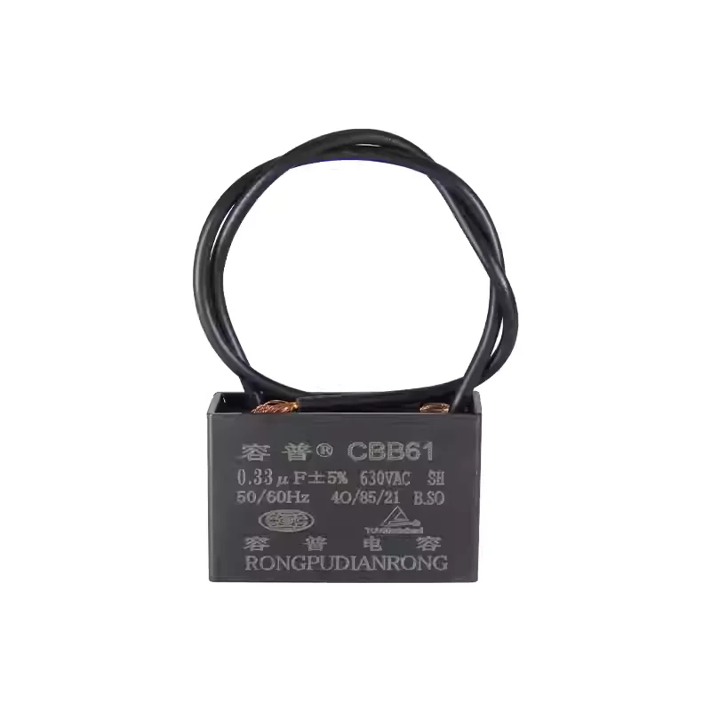 5pcs welding machine fan starting capacitor CBB61 0.33UF 630V range hood air conditioning fan capacitor