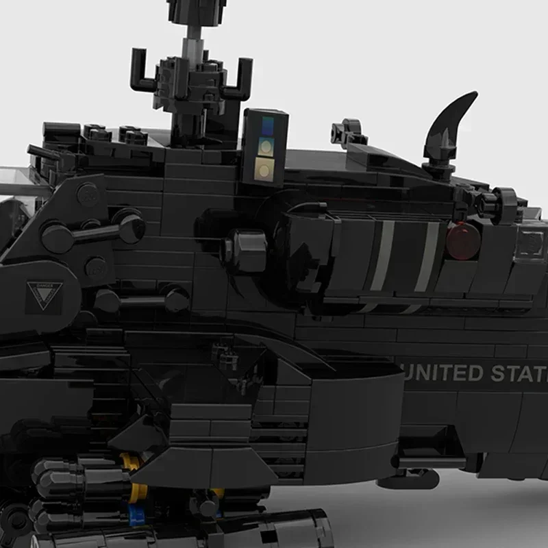 モックビルディングブリックミリタリーモデルAH-64Eアパッチガーディアン戦闘機テクノロジーモジュラーブロックギフトおもちゃDIYセット組み立てクリスマス