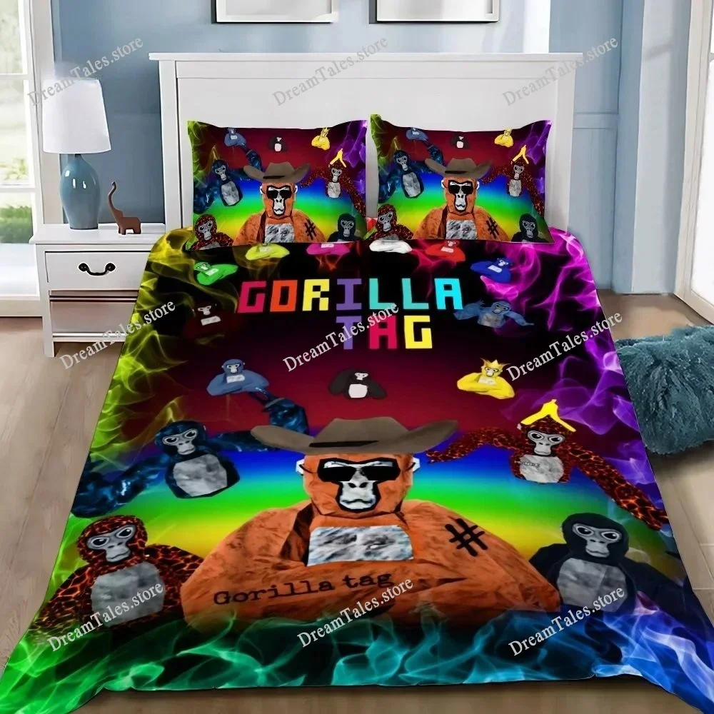 Game Gorilla Tag Bedding Set Single Twin Full Queen King Size Bed Set Aldult Kid Bedroom Duvetcover Sets Bed Sheet Set 2025963