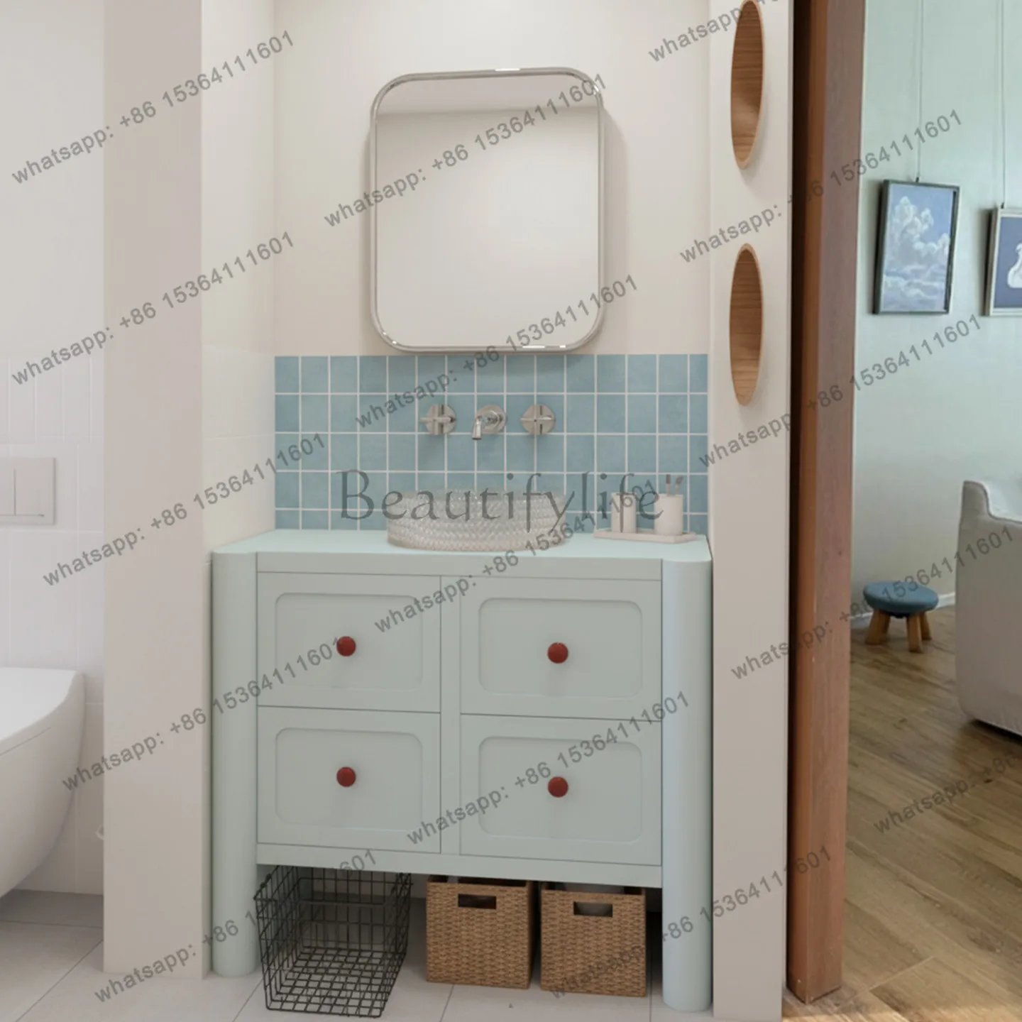Dopamine bathroom cabinet combination table basin floor cabinet washbasin sink bathroom