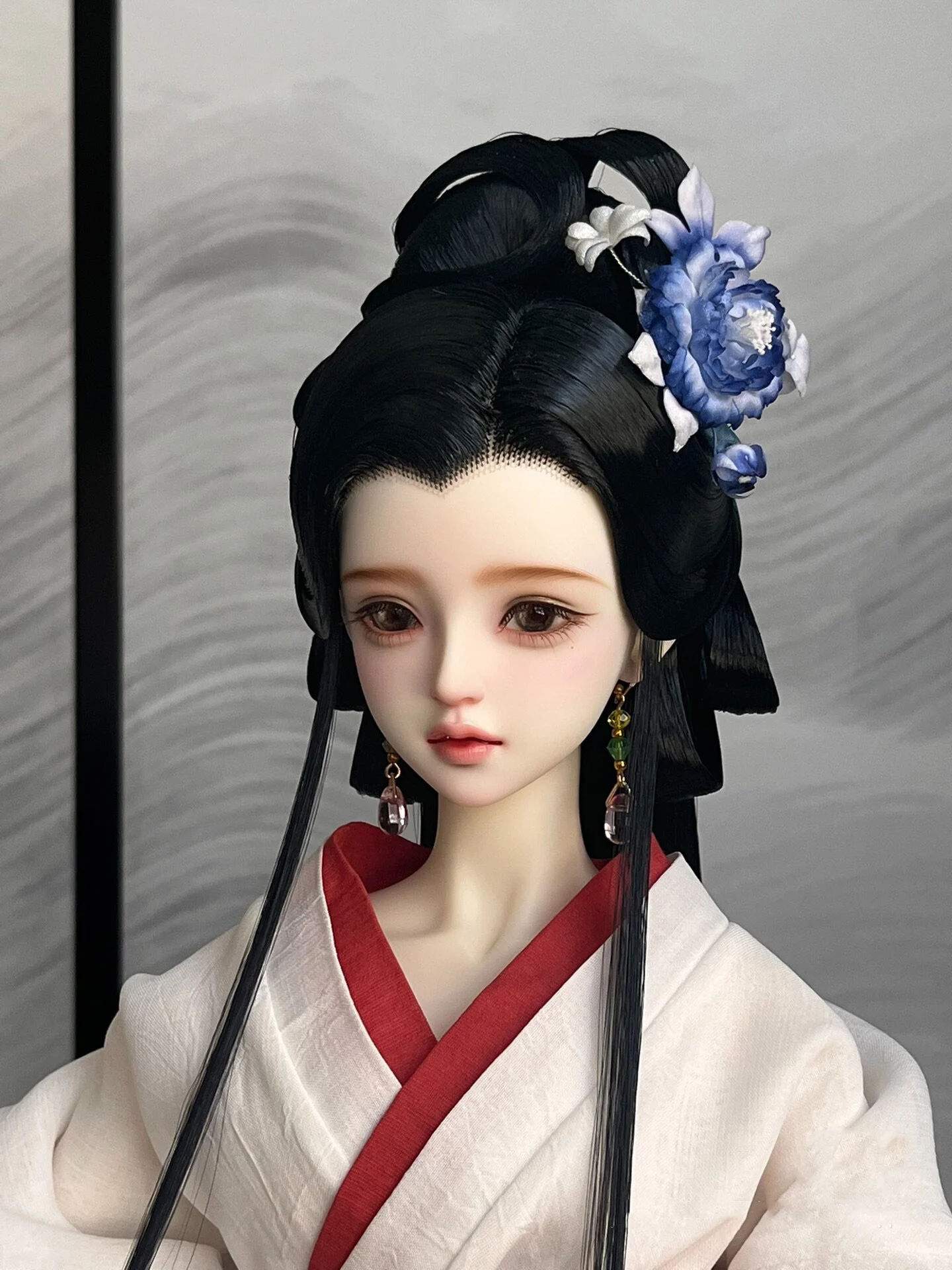 1/3 BJD Fairy Wigs Ancient Costume Hanfu Vintage Long Hair Handmade Wig For SD13 Girl ID75 Uncle Doll Accessories A2235
