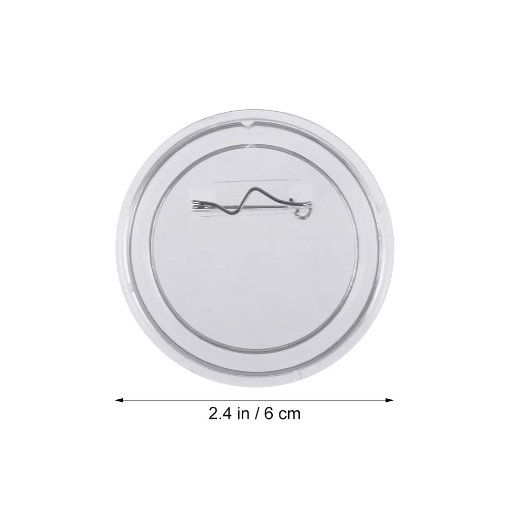15 st Transparante Broche 6 Cm Pin Badges Diy Naam Badge Plastic Knop Decor Voor Kleding Ambachten Handgemaakte Sieraden Gift Accessoire