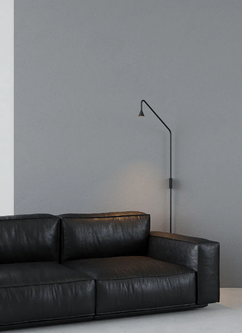 Minimalist Aluminium Wall Light Rotatable Matte Gold Black