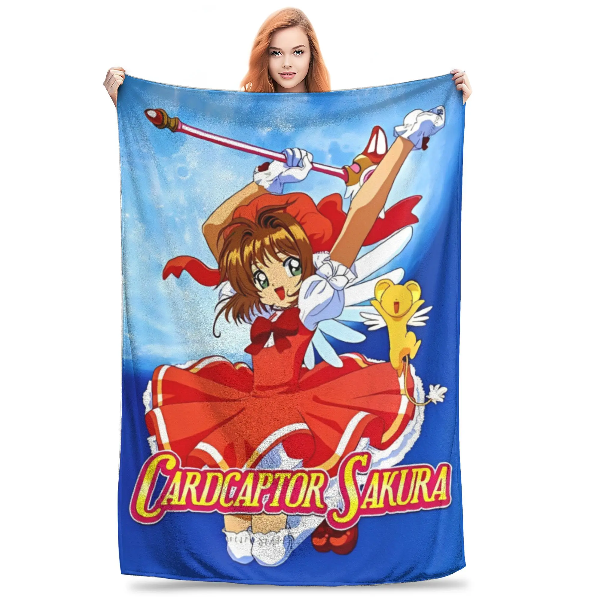 

Удобное одеяло Cardcaptor Sakura Girl Fighter, волшебное одеяло, декоративное покрывало для кровати, теплые флисовые одеяла для кушетки