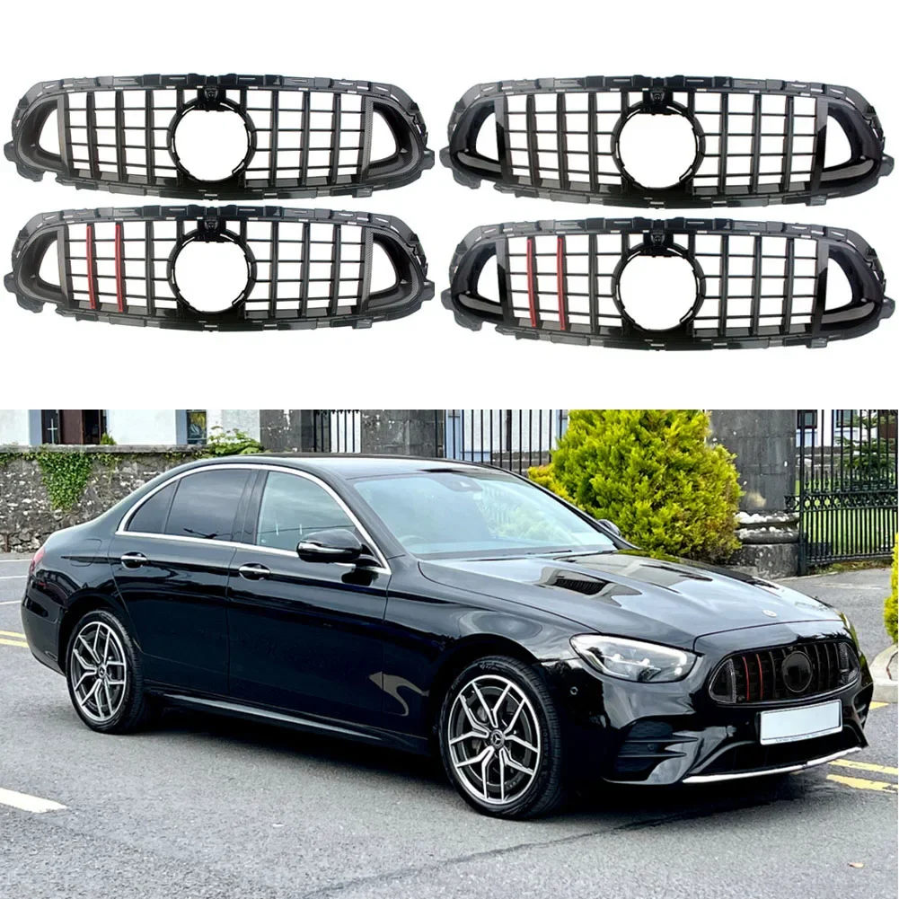 Car Front Racing Billet Bumper Grille Upper Facelift Grill For Mercedes Benz E-Class E260/E300/E350 W213 2021+ON