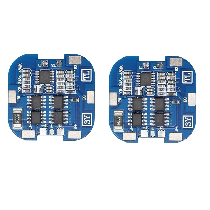 2Pcs 4S BMS 10A 14.8V 18650 Sweeping Machine Solar Lithium Battery Protection Board