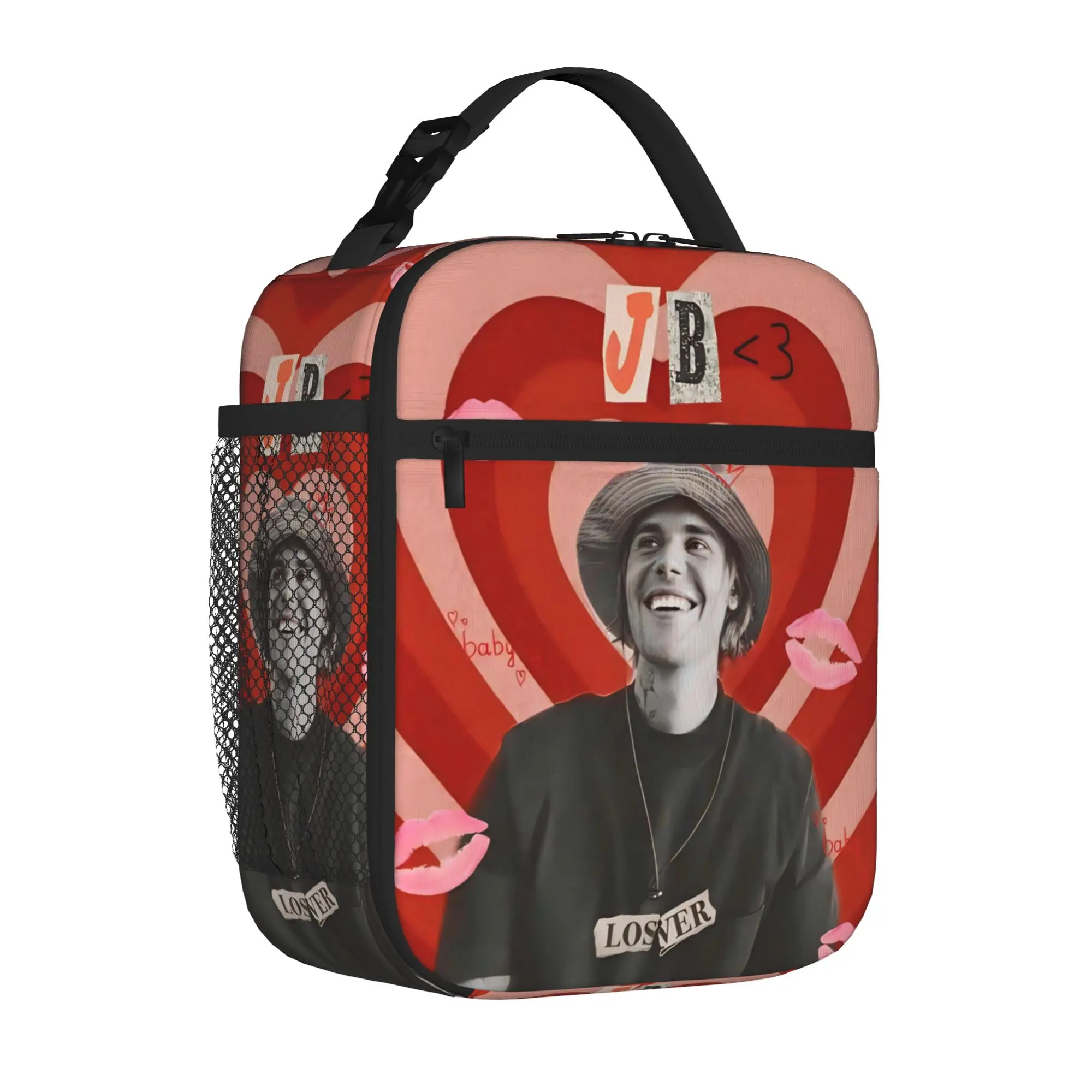 Justins Pop Singer Biebering Carry Thermal Cooler Bag Dance Cool Lightweight Insulated Lunch Bags Harajuku Container Box Travel