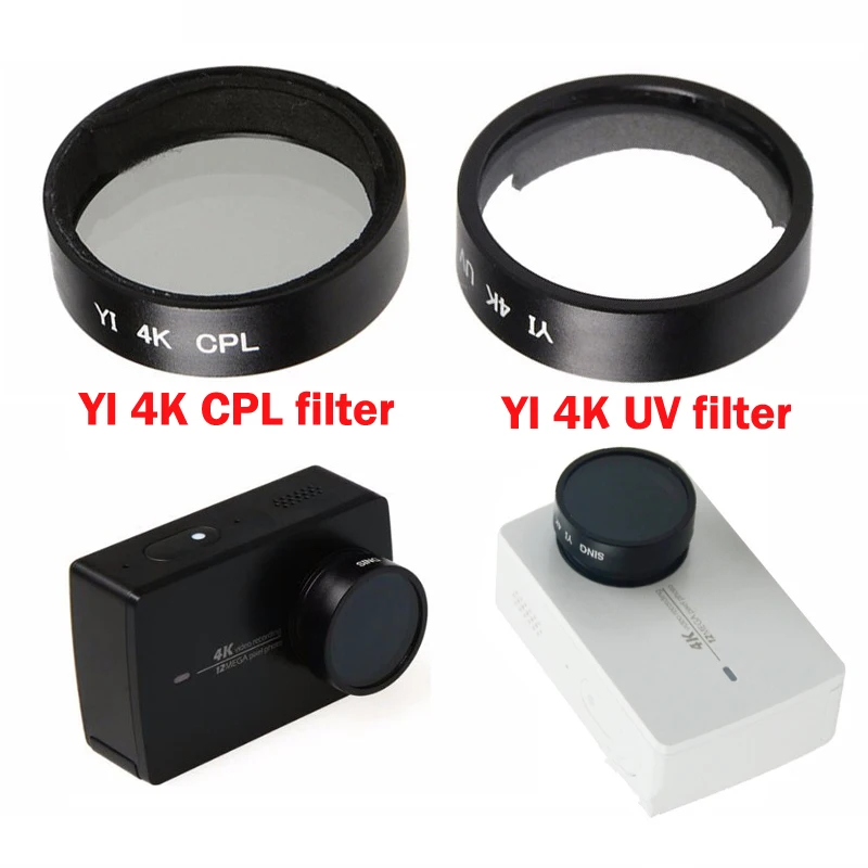 Yi 4K UV CPL 필터 커버 렌즈 보호, 샤오미 Yi II 4K Xiaoyi 액션 카메라 액세서리
