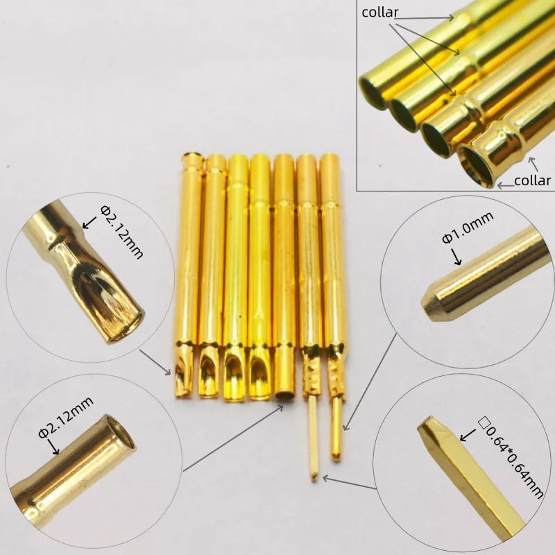 20/100PCS R125 Series PCB Test Probe Receptacle Pogo Pin Connection Socket R125-1S 2S 4S 4C 4W 4T Spring Test Pin P125-B P125-B1