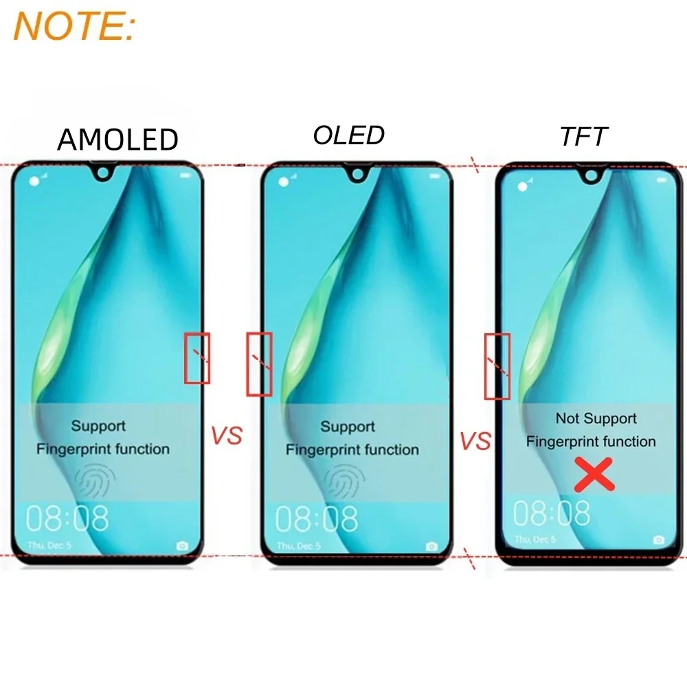 6.38" OLED For VIVO V17 1920 LCD Display Touch Screen Assembly Replacement For VIVO V17 Russia Version LCD Display