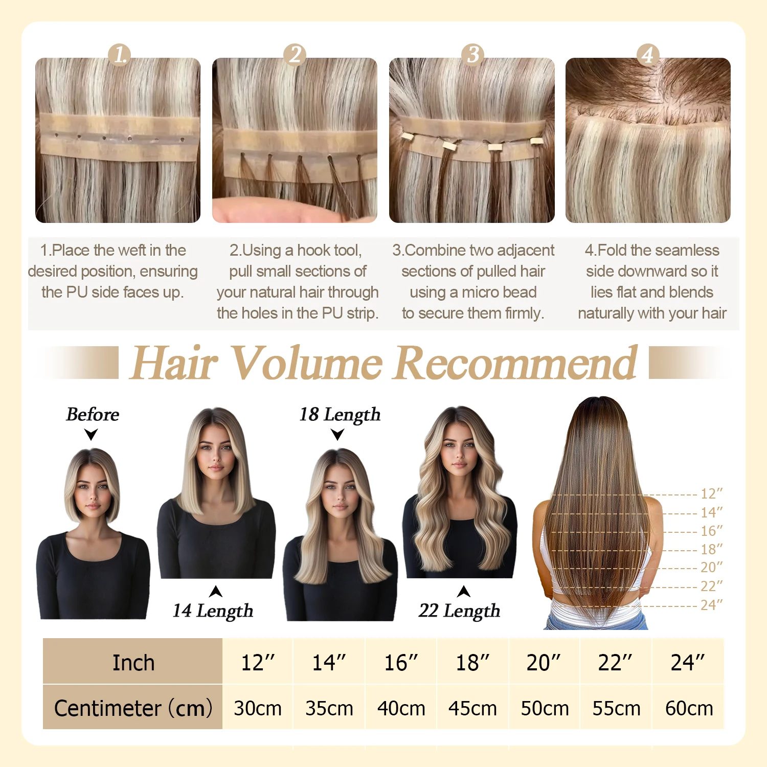 Twin Tabs 25cm Long Hole Flat Pu Weft Invisible Machine-Remy Hair Extensions Human Hair Weft Extensions Weft Dark Brown#