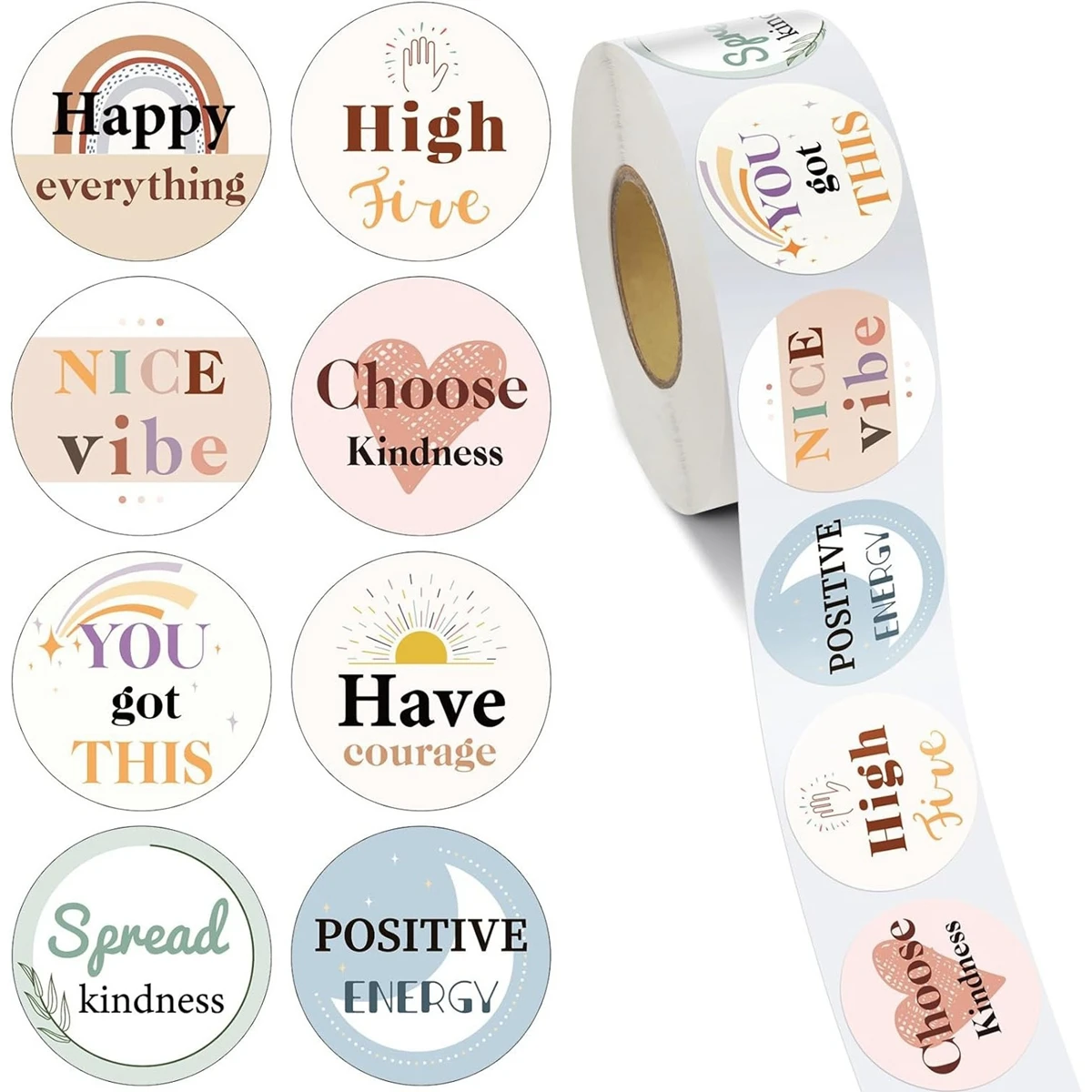 100-500pcs Motivational Stickers for Kids,1 Inch Reward Stickers 8 Designs,Teacher Supplies for Classroom,Potty Training Sticker