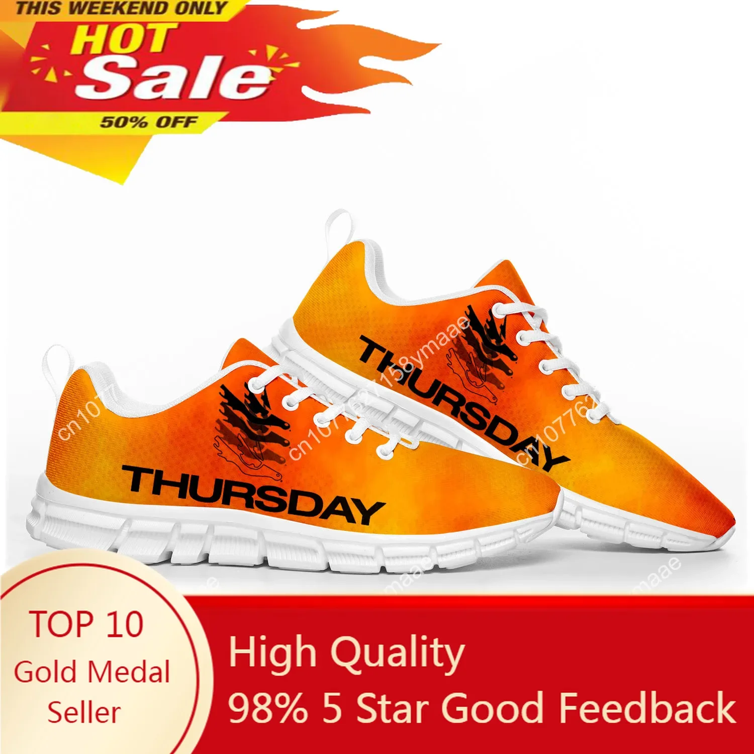 

Thursday Band Sports Shoes High Quality Mens Womens Teenager Kids Children Sneakers Full Collapse Sneaker Customize Couple Shoe