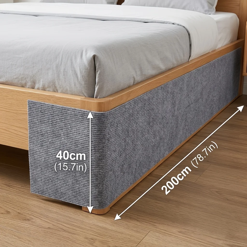 1PC 2mx40cm Self-adhesive Anti-cat Scratch Bed Guard Protective Mat, Which Also Seals Gaps Under the Bed to Prevent Cats from Cr