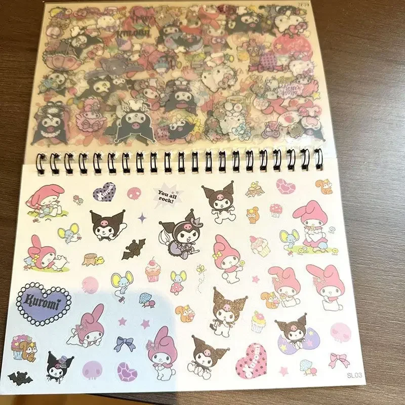 New sanrio sticker book for children cartoon my melody kuromi Guka book Hello Kitty cute girl Gift Kawaii hand ledger wholesale