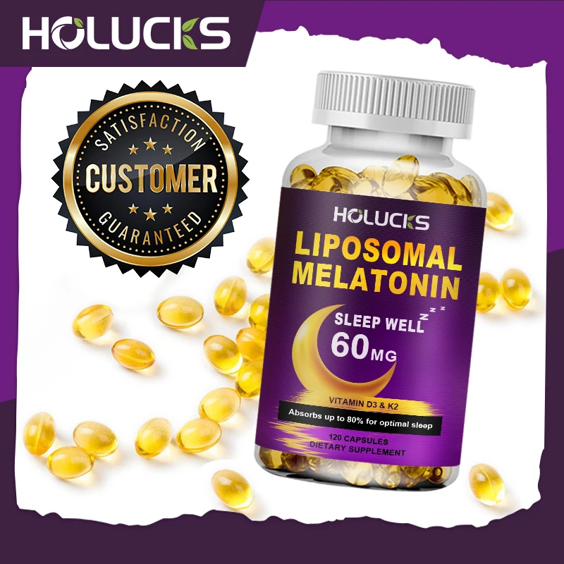 

Капсулы с мелатонином, 60 мг, решают бессонницу, помогают спать, капсулы для ночного сна для взрослых
