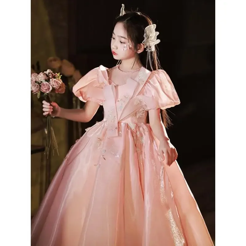 Girls Long Prom Dresses for Kids Evening Pageant Ball Gowns Teenagers Girl Bridesmaids Dress For Childen Boutique Vestidos