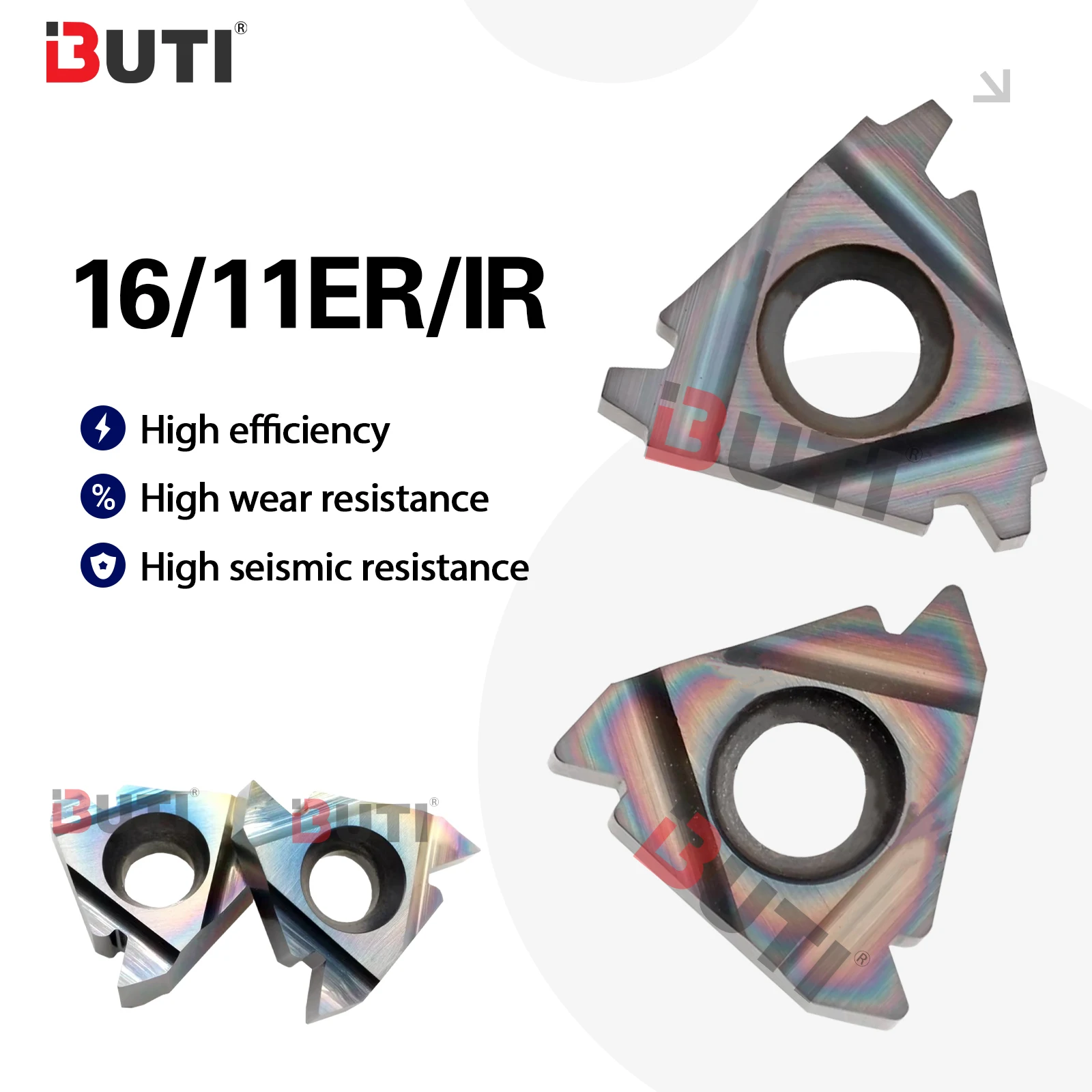 11IR1.0ISO 11IR A60 Internal Threading Insert 16ER1.5NPT 16ER1.25ISO External Threading Turning Insert Lathe Thread Turning Tool