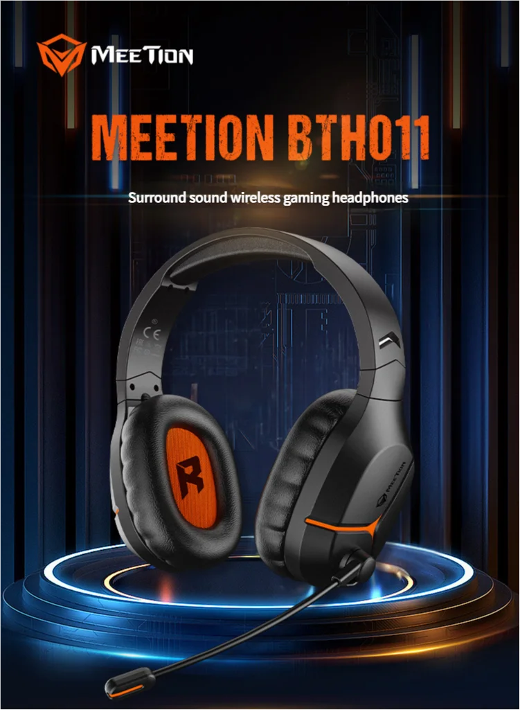 

Wireless Headphone Head-Mounted Computer Bluetooth Specially for Gaming PUBG Headset Meetion Mishen Bth011