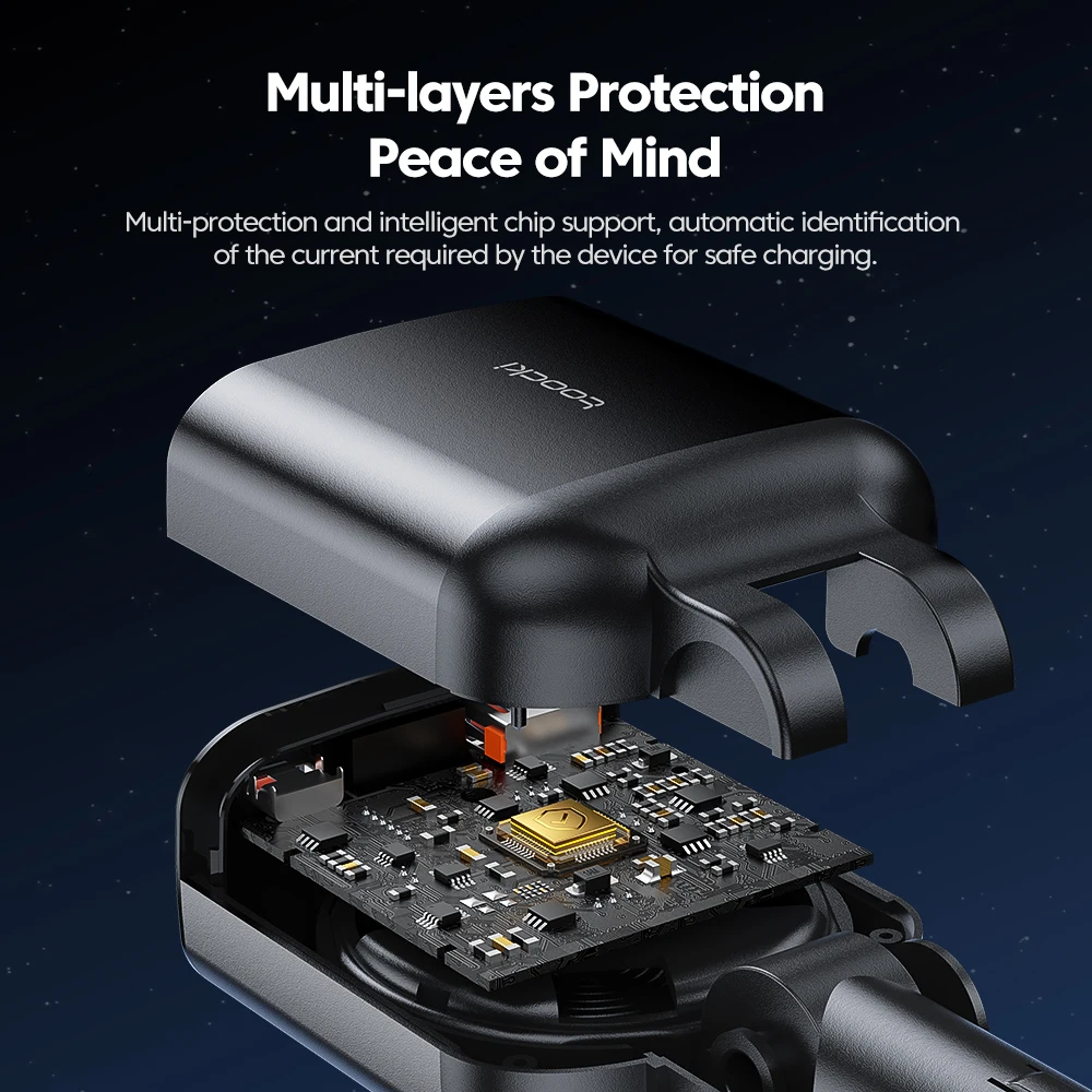Toocki 105 واط شاحن سيارة قابل للسحب USB C البرق كابل PD 27 واط آيفون 16 15 14 13 سامسونج S24 S23 SFC2.0 اللوحي Xiaomi
