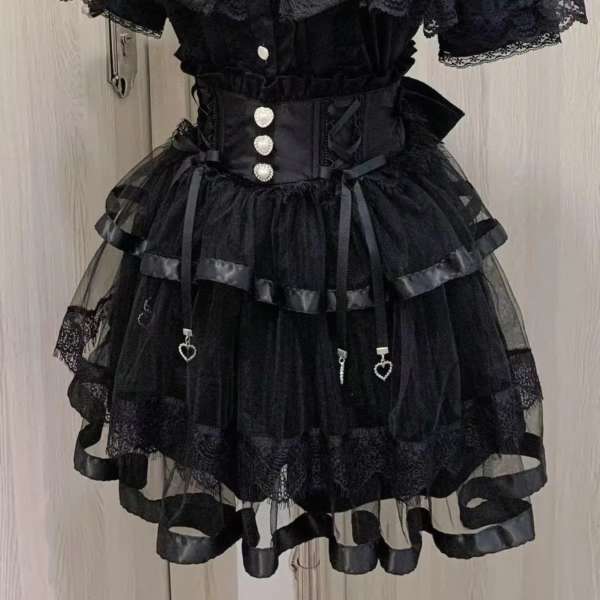 

Японская ретро-юбка с завышенной талией, однотонная, А-силуэт, с кружевом, милая, теплая, для осени и зимы, повседневная, для вечеринок, свиданий, офиса, мини-юбка-тортик