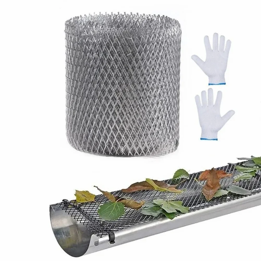 Aluminum Gutter Guard Mesh for For EAVE Protection with Clips to Prevent Leaf and Debris Clogging on Roof Gutters