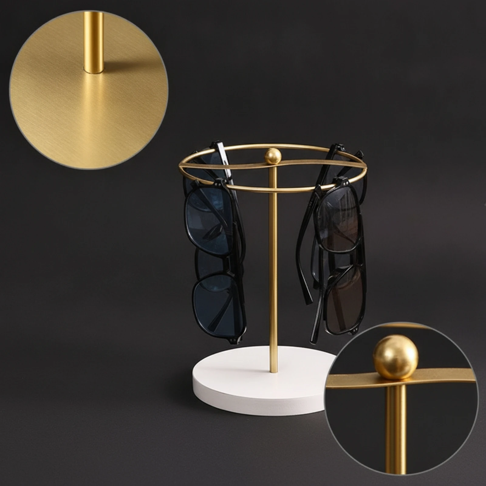 Eyeglasses Display Stand Freestanding Eyeglass Display Rack Eyeglass Holder Stable Organizer Matte for Vanity, Dresser