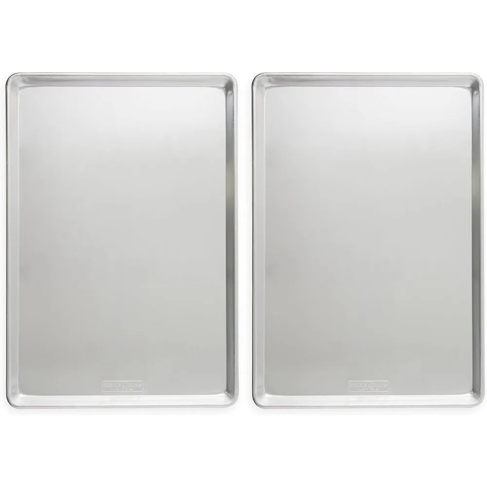 

Commercial Aluminum Full Size Sheet Pan 26x18 Inches, 2-Pack for Professional Ovens, Not for Home Use