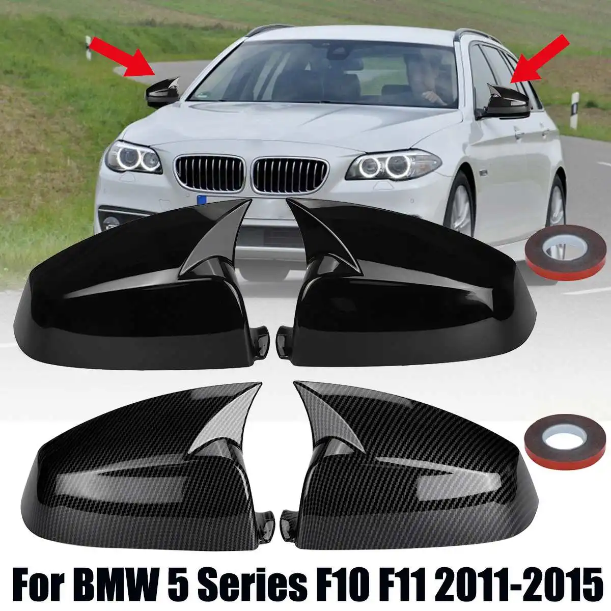 

Car Side Rearview Mirror For BMW 5 6 7 Series E60 E61 E63 E64 F01 F02-F04 F06 F07 F10 F11 F12 F13 Rear View Side Mirror Cover