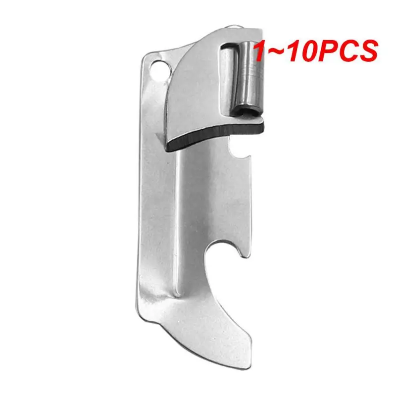 1~10PCS Stainless Steel Can Opener with The Utili-key Stainless Steel Multi-function Can Opener Opener Folding Mini Opener