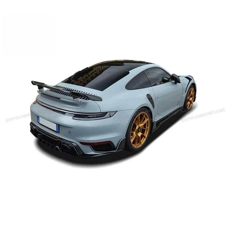 STLF Te-Chart Style Wide Bodykit for 992 Turbo S Front Bumper Rear Diffuser Wing Wrap Angle Side Skirts Fender Vent Body Kit