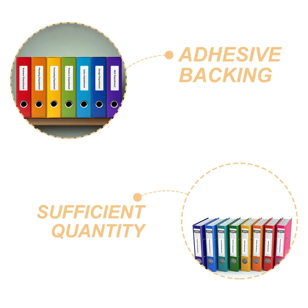 

40Sets Transparent Self Adhesive Label Bags Index Card Holders for Binder Folder Clear Adhesive Pockets Office File
