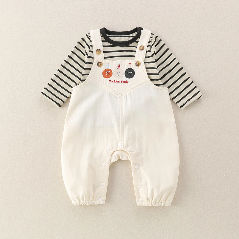 Spring Set Baby Rer Striped Top Bot Korean Sle Cotton Bubble Sve Princ Dr A-Line Skirt Long Sve Floral