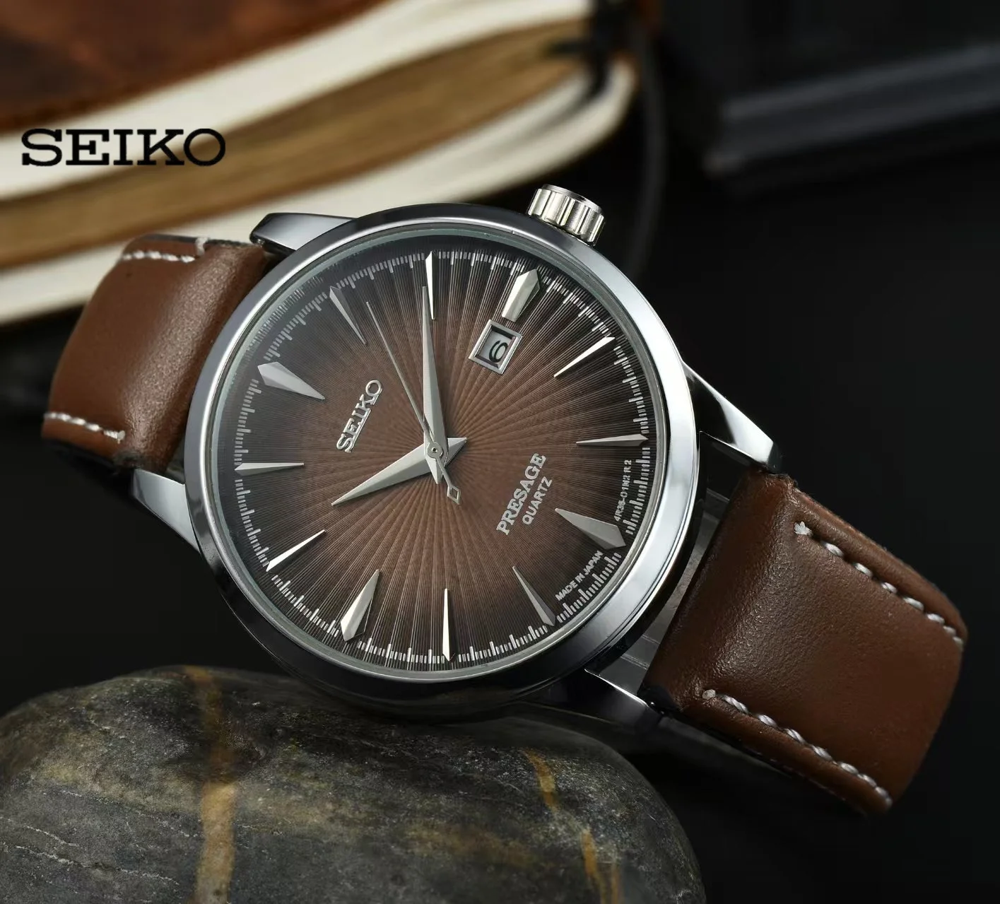 Reloj Seiko Unisex Elegante en Cuero
